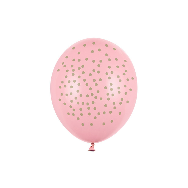 50 st. Ballonger 30cm, prickar, Pastell Babyrosa (1 pkt / 50 st.)