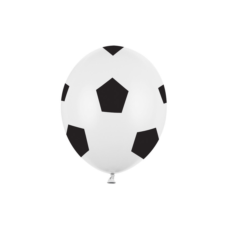 6 st. Ballonger 30cm, Fotboll, Ren Vit (1 pkt / 6 st.)