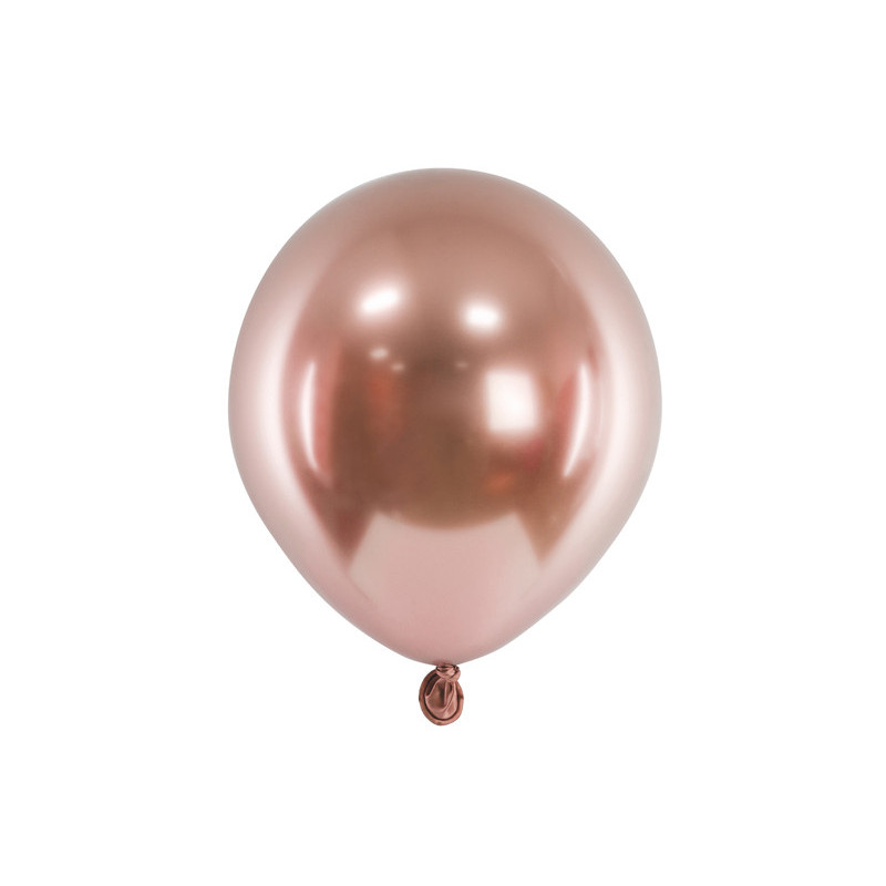 50 st. Chrome latexballonger - Rose guld 5"