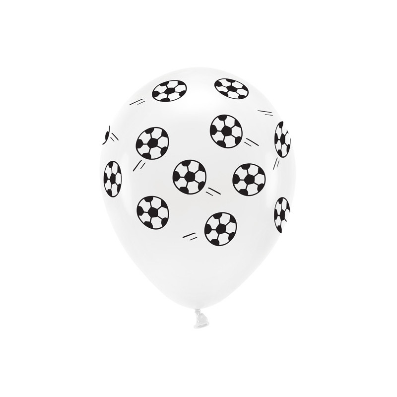 6 st. Ekologiska fotbollballonger i Pastellvit, 33 cm