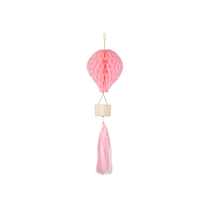 1 st. Rosa Pepparkaka Ballong Set med Tassel, 28 cm