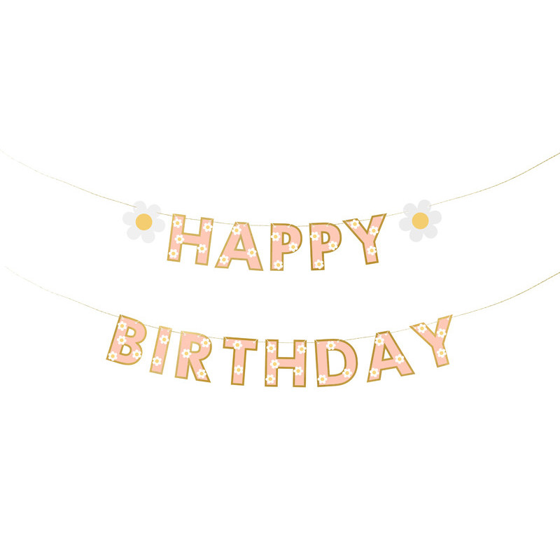 Banner Happy Birthday, mix, 200x14.5 cm