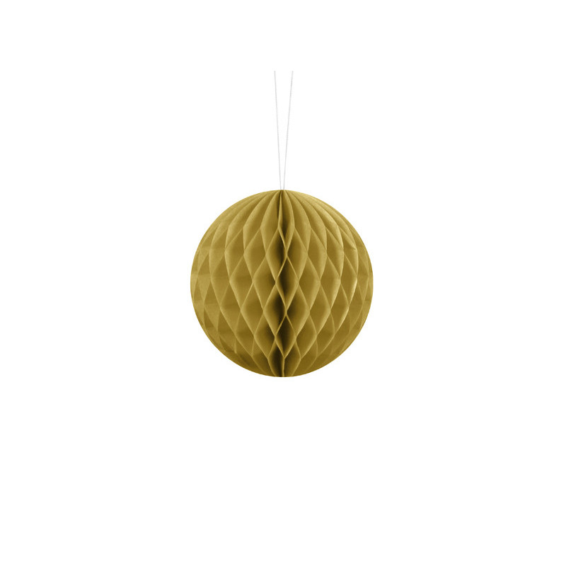 Honeycomb Ball, gold, 10cm