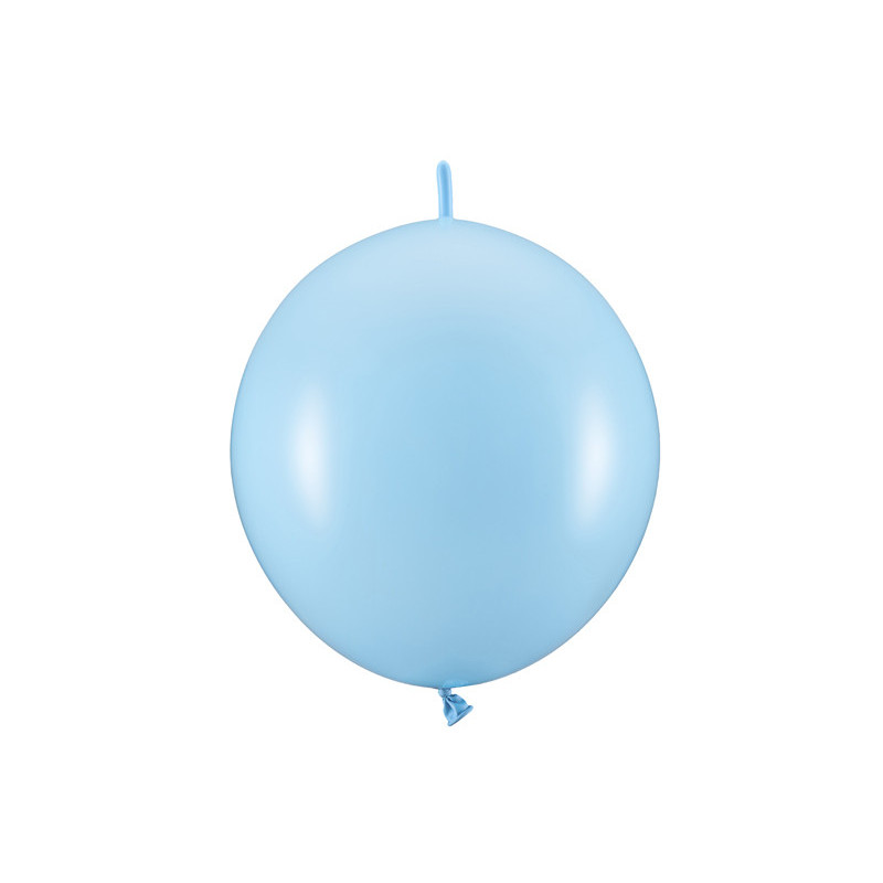 20 st. Linking balloons pastell babyblå latex 28 cm perfekta för festdekorationer och ballongskulpturer