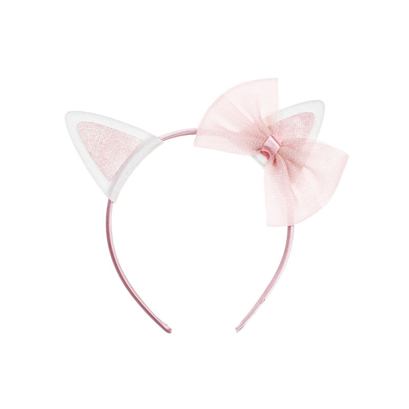 Kitty Headband with Bow, pink