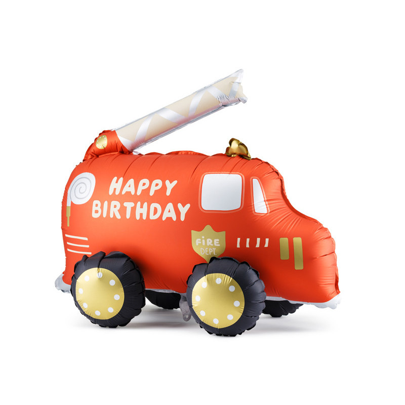 Foil balloon Fire truck, mix, 67x53 cm