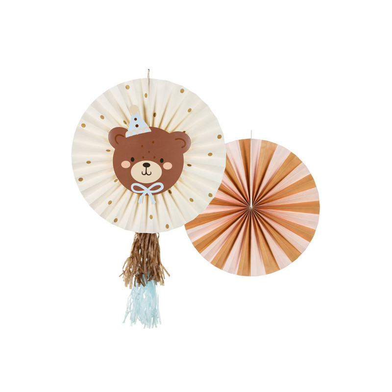 Decorative Rosettes Bear, set, 30-35 cm (1 pkt / 2 pc.)