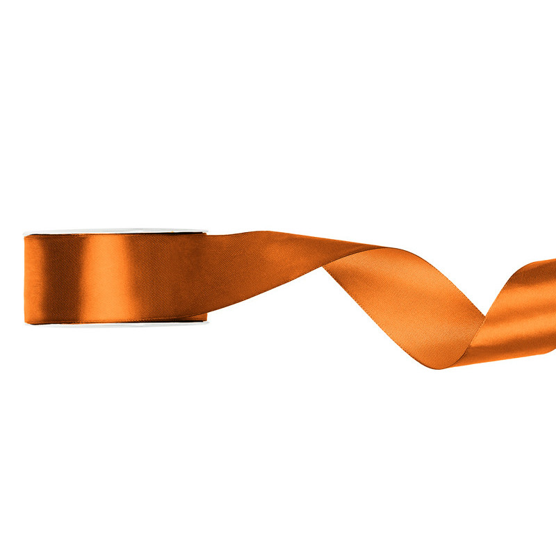 Satin Ribbon, rusty, 25mm/25m