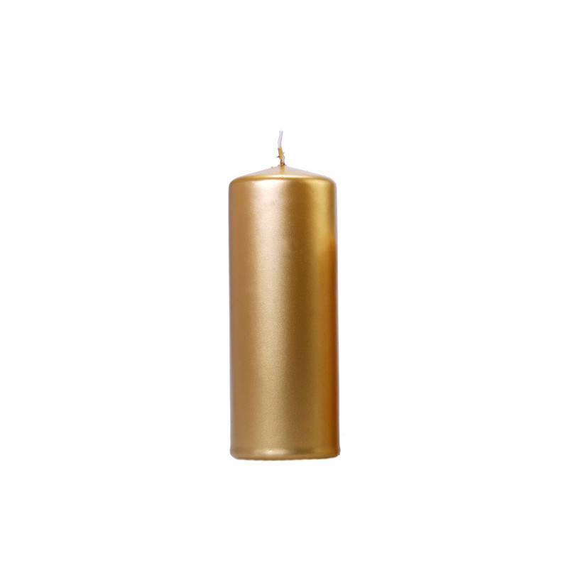 6 st Metallic Blockljus 15 cm - Guld