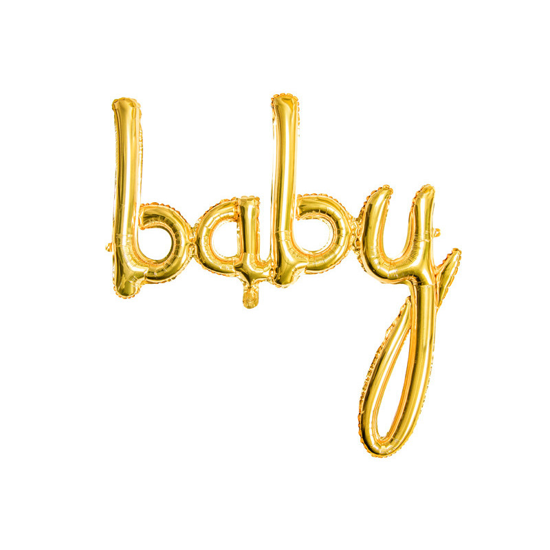 Baby - text 30" guld- folieballong