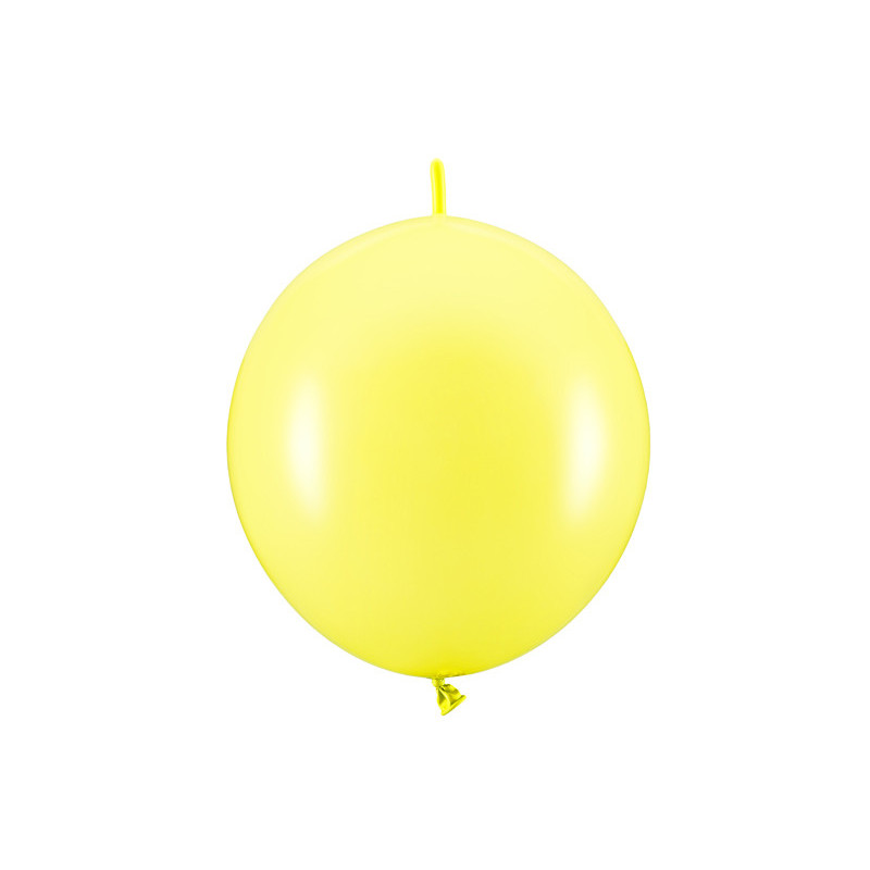 20 st. länkande ballonger i pastell lemon zest färg, diameter ca. 28 cm, perfekt för festdekorationer