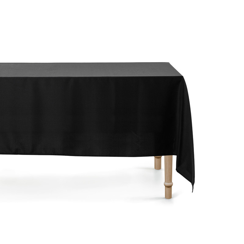 1 st. Elegant Svart Polyester Bordsduk – 180x300 cm slitstark och återanvändbar för festliga tillfällen