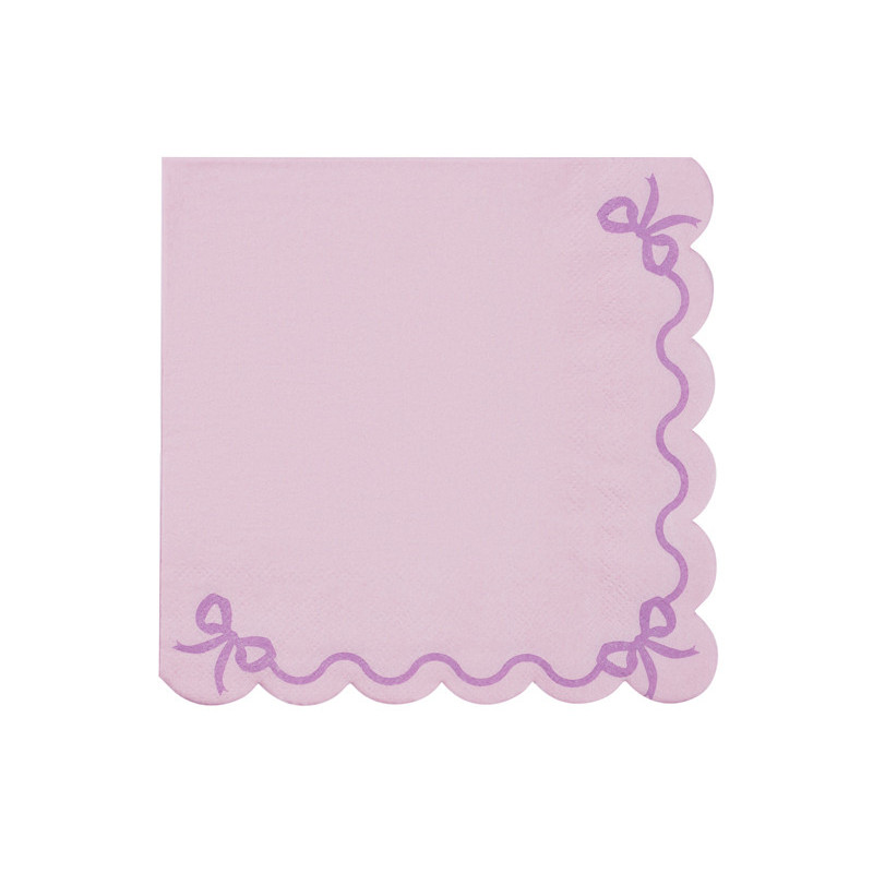 Ruffled napkins, 33x33 cm, purple (1 pkt / 12 pc.)