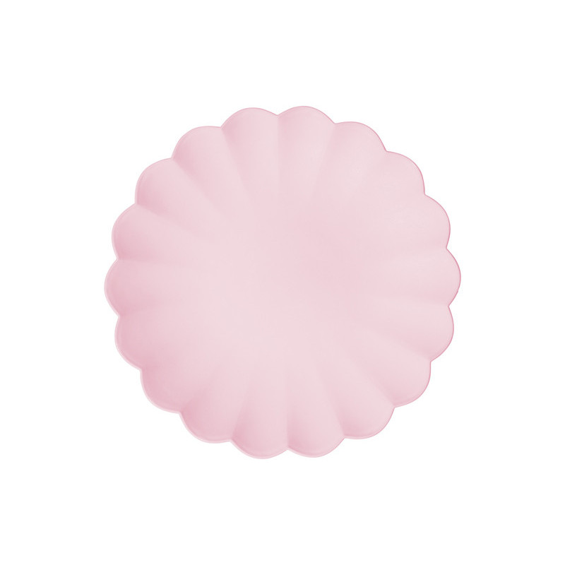 Plastic plates Frill, 22 x 22 cm, pink (1 pkt / 4 pc.)