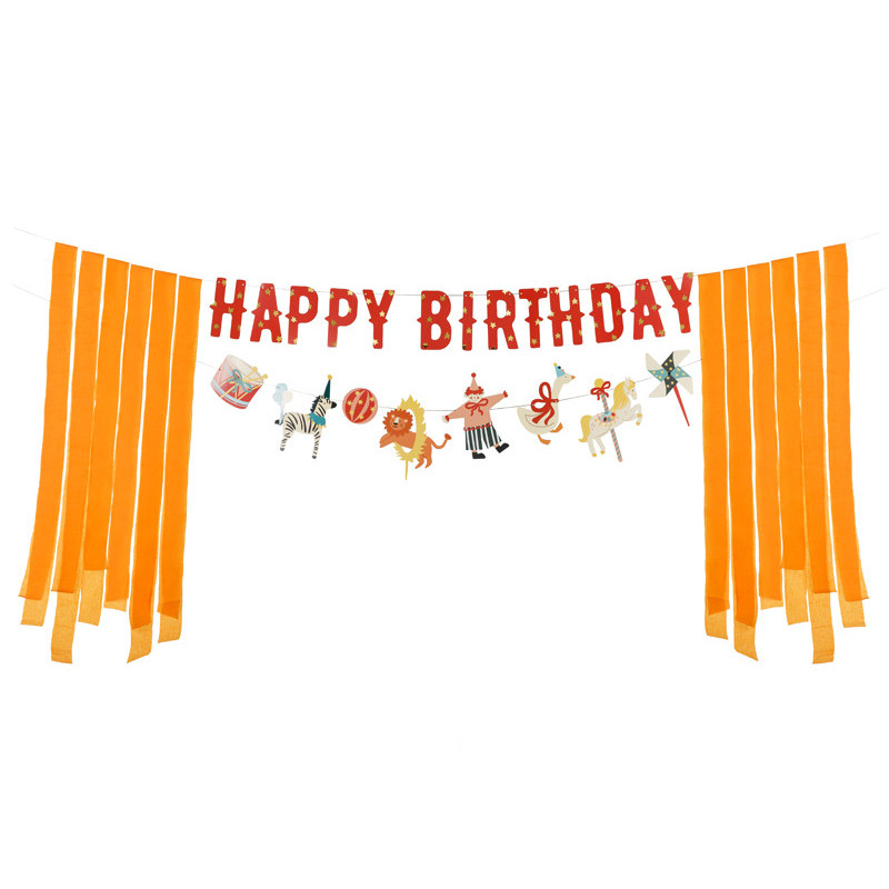 Happy Birthday Circus Banner, 275 cm, mix