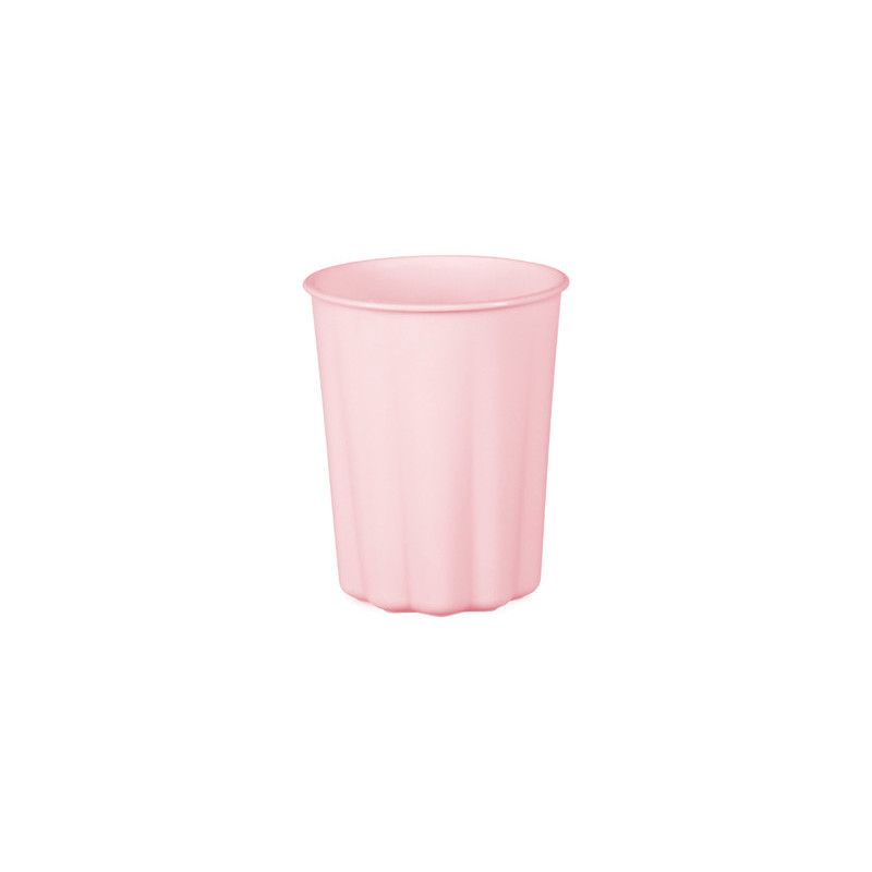 Plastic cups Frill, 220 ml, pink (1 pkt / 4 pc.)