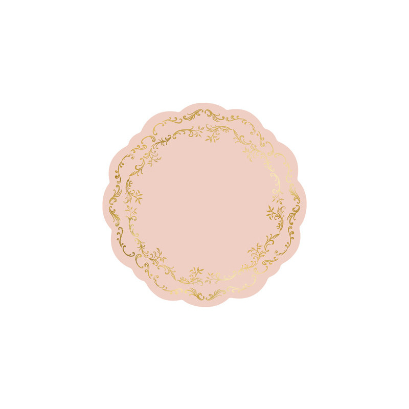 Plate mats Ornament, dusty pink, diameter 35.5 cm (1 pkt / 6 pc.)