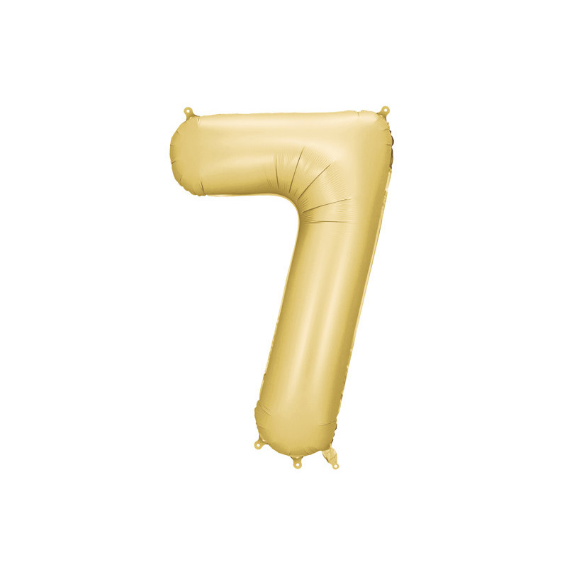 Foil balloon Number ''7'', 86 cm, gold.