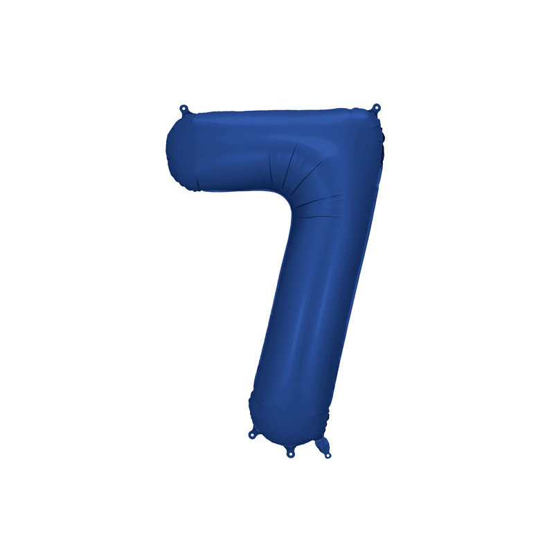 Foil Balloon Number ''7'', 86cm, navy blue