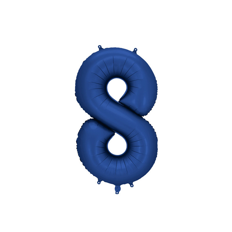 Foil Balloon Number ''8'', 86cm, navy blue