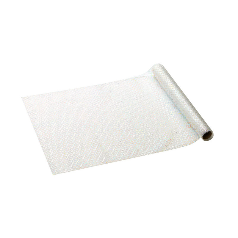 Tulle Runner Scales, White, 0.36 x 3 m