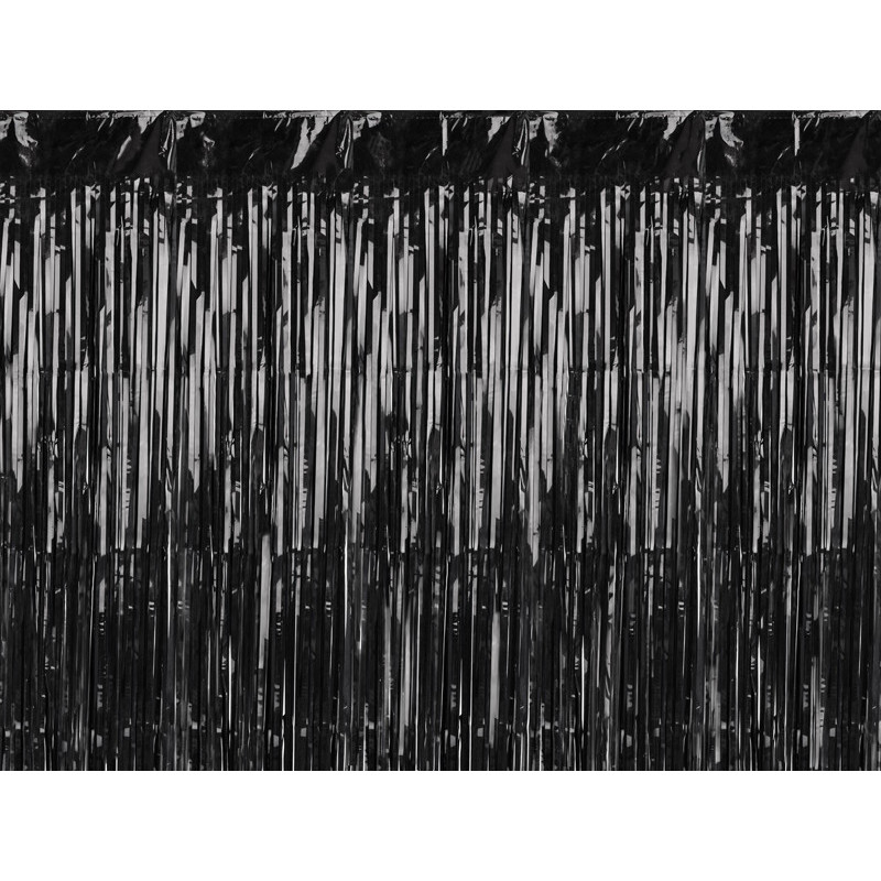 Party curtain, black, 100x200cm