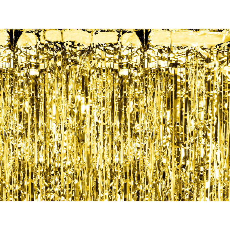 Party curtain, gold, 100x200cm