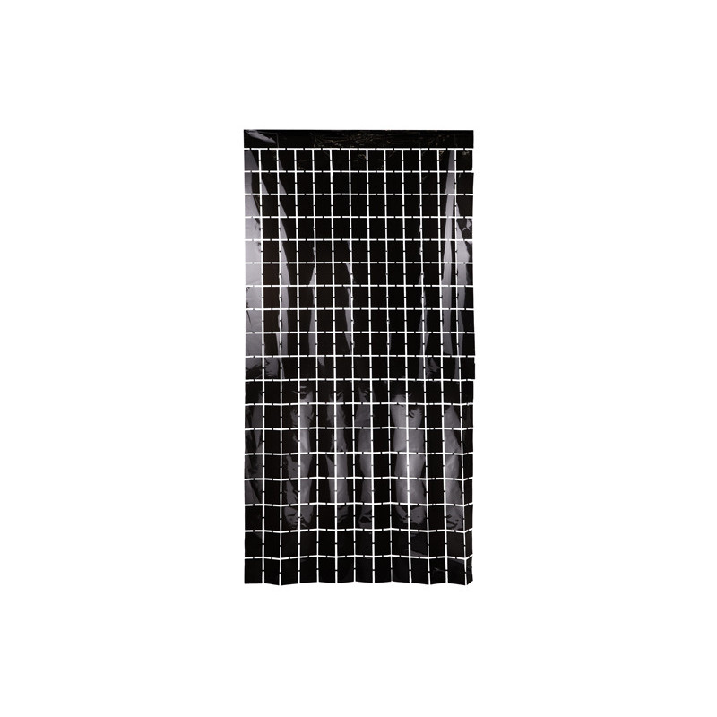 Party curtain Square, black, 100x200cm