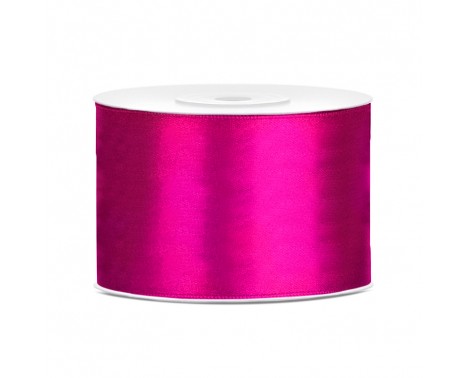 25 meter - Satinband mörk fuchsia 50 mm