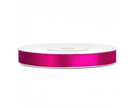 25 meter - Satinband mörk fuchsia 6 mm