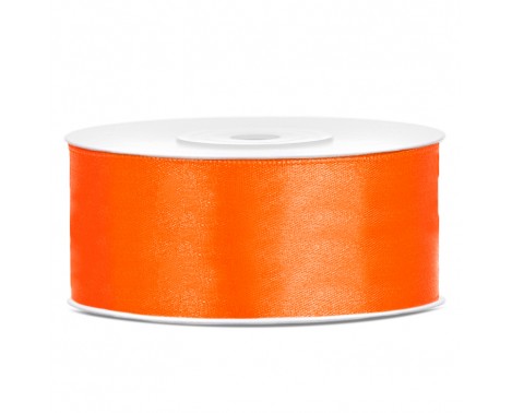 25 meter - Satinband orange 25 mm