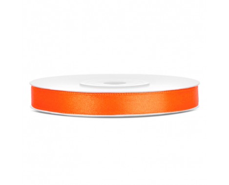 25 meter - Satinband orange 6 mm