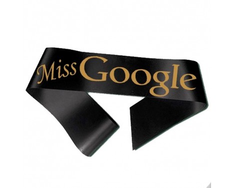 Miss Google Ordensband Svart