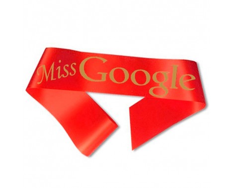 Miss Google Ordensband Rött