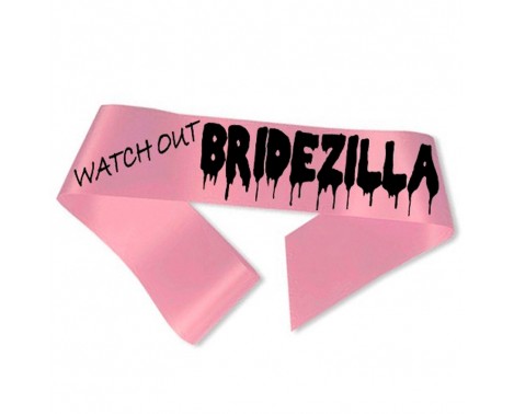 Se upp Bridezilla Ordensband Rosa