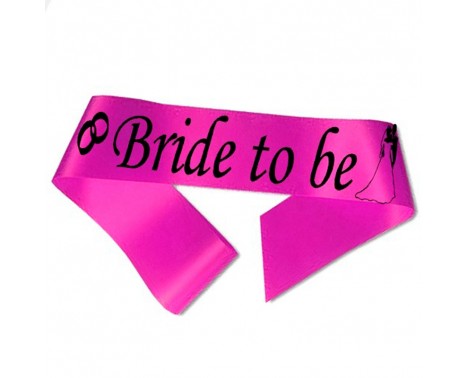 Bride to Be ordensband i fuchsia