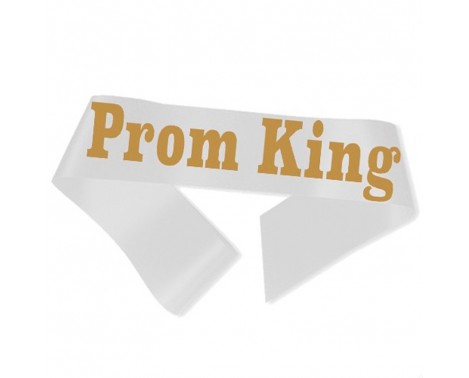 Prom King Ordensband Vit