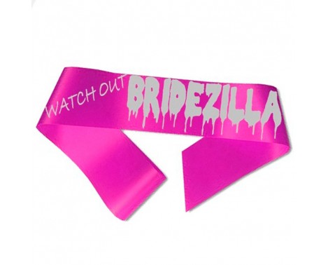 Se upp Bridezilla Ordensband Fuchsia