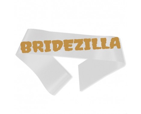 Bridezilla hedersband Vit