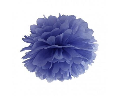 Pom pom mörkblå 25 cm