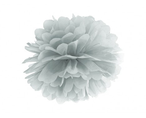 Pom pom silver 35 cm