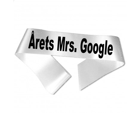 Årets Mrs Google - Svart tryck - Ordensband