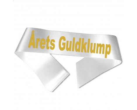 Årets Guldklimp - Metallic guldtryck - Ordensband