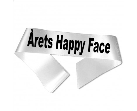 Årets Happy Face - Svart tryck - Ordensband