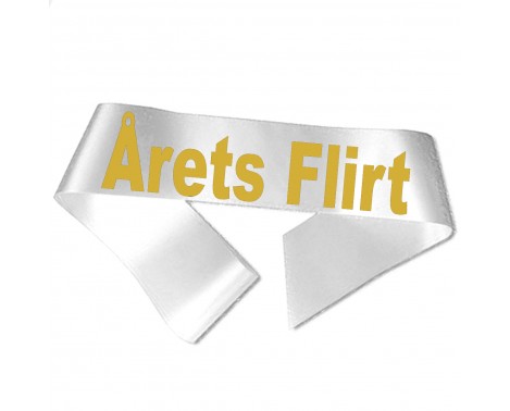 Årets Flirt - Metallic guldtryck - Ordensband