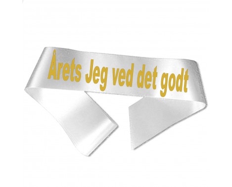 Årets Jag vet det väl - Metallic guld tryck - Ordensband