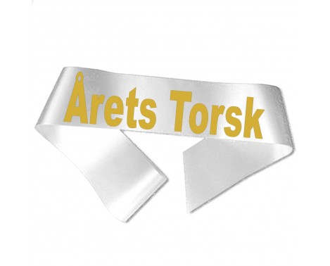 Årets Torsk - Metallisk guldtryck - Ordensband