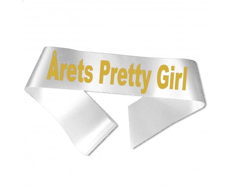 Årets Pretty Girl - Metallic guldtryck - Ordensband