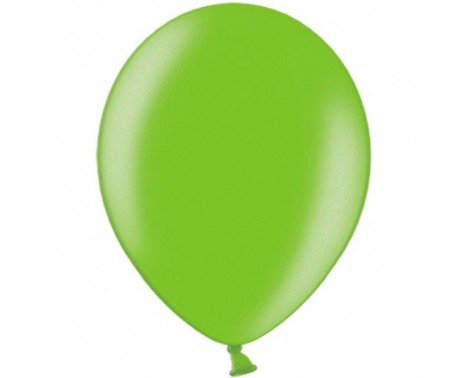 10 st Metallic limegrön ballonger - storlek 10"