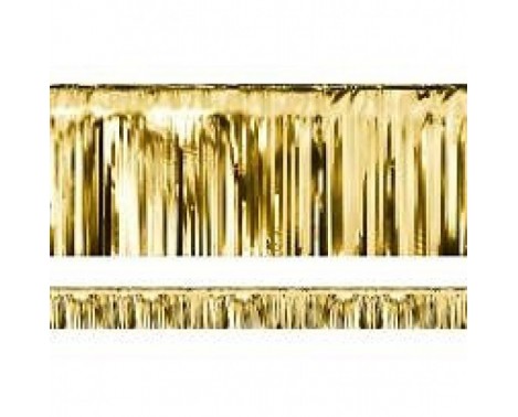 Guld lametta gardin 18,5cm x 4 meter